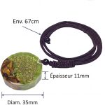 Pendentif arbre de vie doré en résine facettée pour méditation et yoga