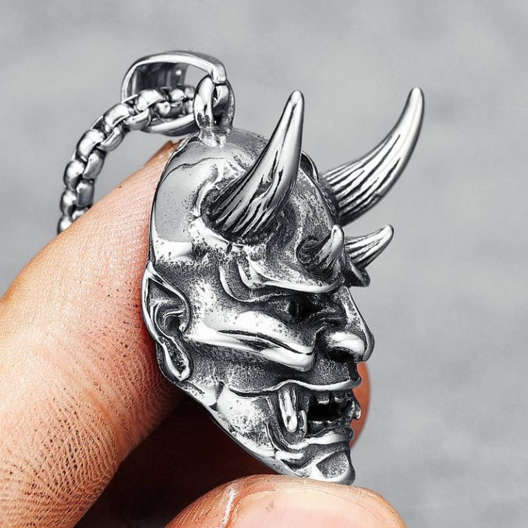 Pendentif-oni-en-acier-inoxydable-avec-masque-demoniaque-aux-cornes-recourbees-s-picture-4