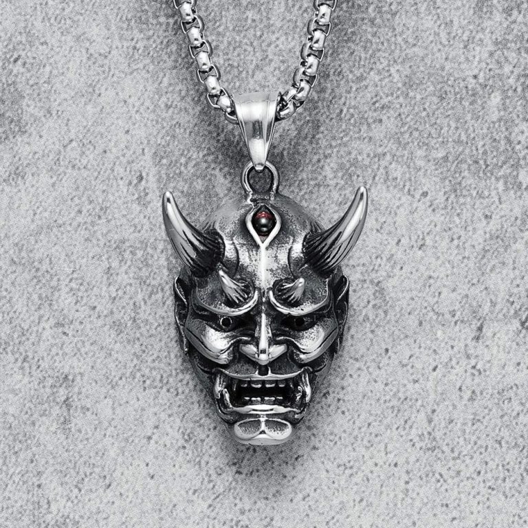 Pendentif-oni-en-acier-inoxydable-avec-masque-demoniaque-aux-cornes-recourbees-s-picture-7
