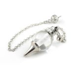 Pendule-divinatoire-pour-debutant-en-pierre-naturelle-a-pointe-conique-argentee-picture-9