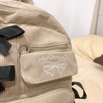 Petit-sac-a-dos-femme-en-velours-cotele-avec-nuds-decoratifs-satines-picture-9