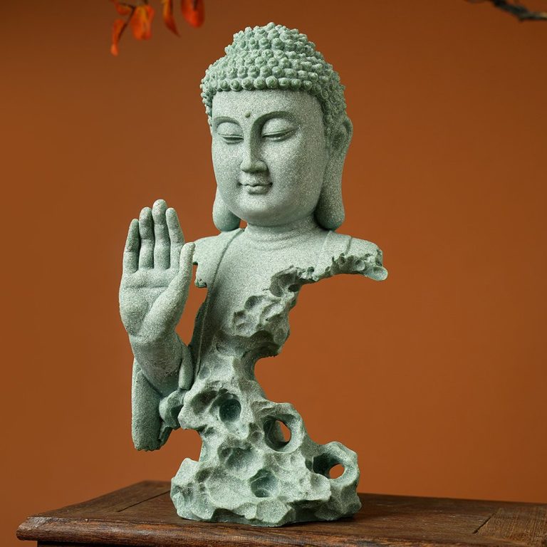 Petite-statue-Bouddha-a-leffet-pierre-pour-decoration-interieure-picture-2
