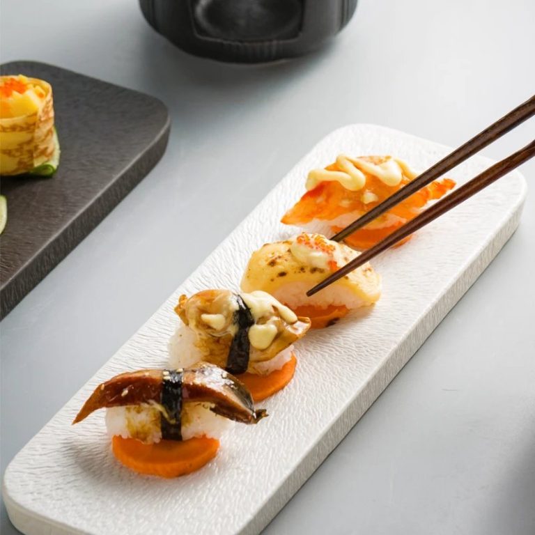 Plat-de-presentation-en-ceramique-a-relief-decailles-pour-sushis-et-amuse-bouche-picture-2