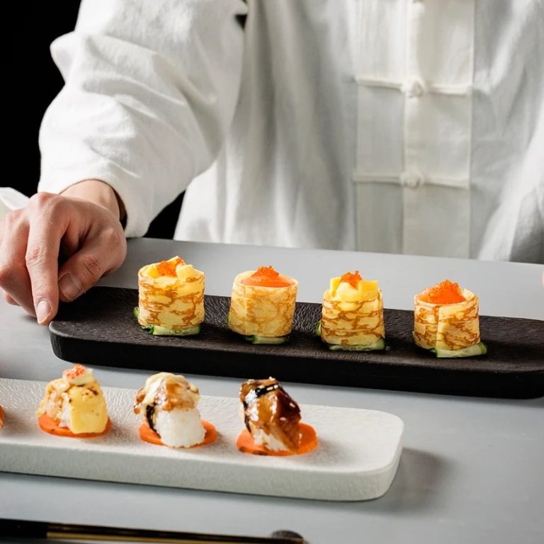 Plat-de-presentation-en-ceramique-a-relief-decailles-pour-sushis-et-amuse-bouche-picture-4