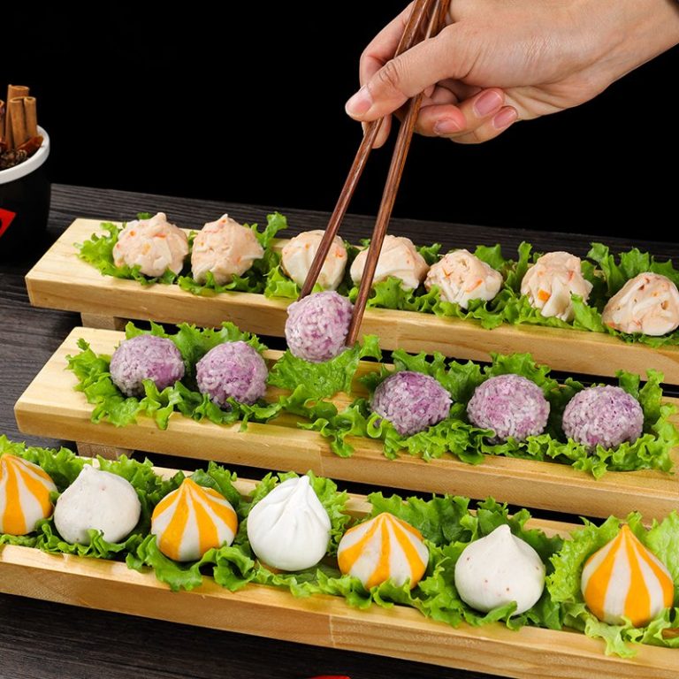 Plateau-de-presentation-en-bois-naturel-avec-rigole-centrale-pour-dim-sum-et-rav-picture-3