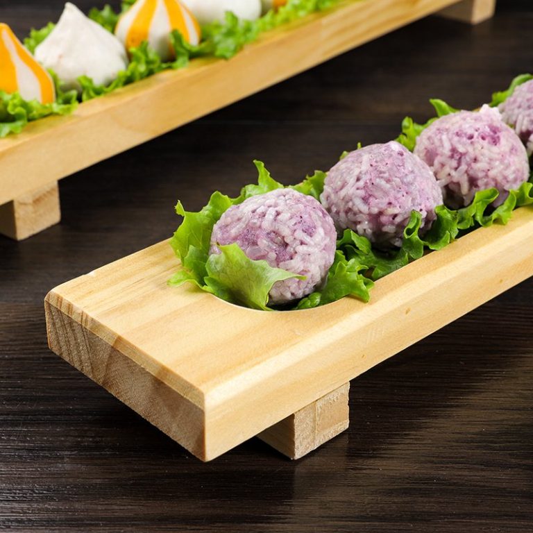 Plateau-de-presentation-en-bois-naturel-avec-rigole-centrale-pour-dim-sum-et-rav-picture-4