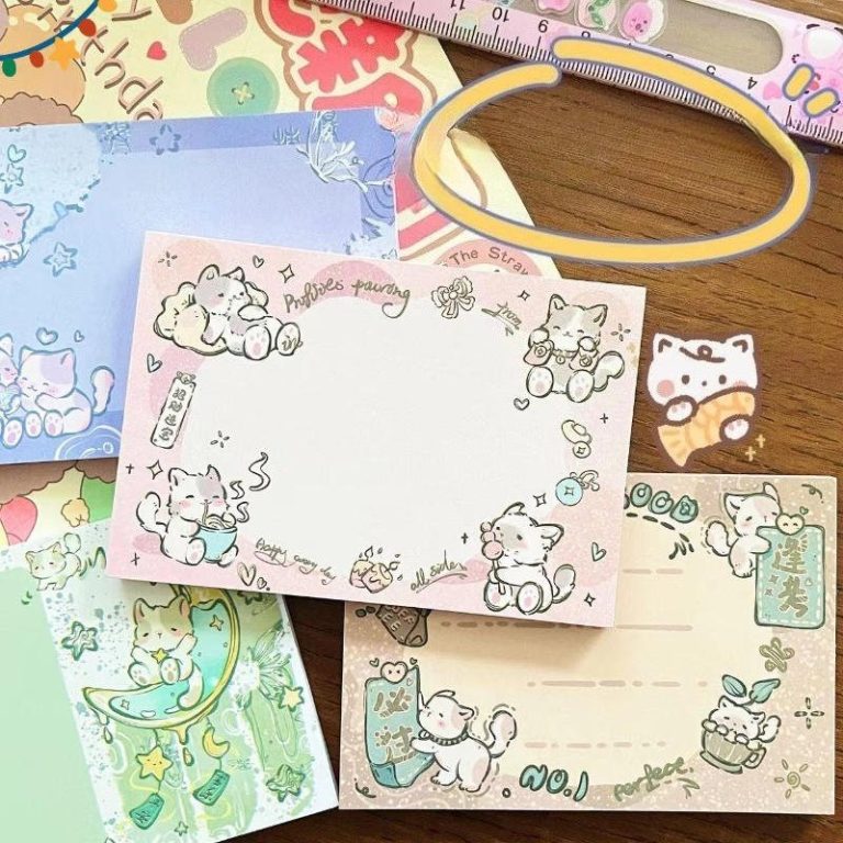 Post-it-kawaii-a-motifs-de-chatons-etoiles-et-curs-picture-3