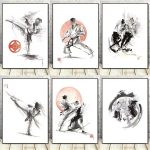 Poster-arts-martiaux-sur-toile-en-art-mural-japonais-picture-1