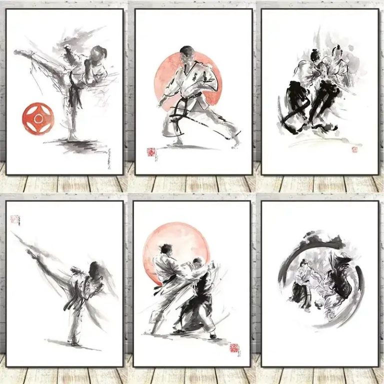 Poster-arts-martiaux-sur-toile-en-art-mural-japonais-picture-1