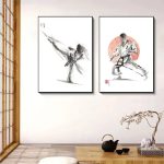 Poster-arts-martiaux-sur-toile-en-art-mural-japonais-picture-2