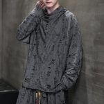 Pull col roulé oversize à effet déchiré style grunge
