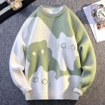 Pull-femme-motif-chat-fantome-a-col-rond-picture-1