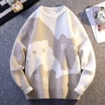 Pull-femme-motif-chat-fantome-a-col-rond-picture-4