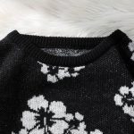 Pull-floral-geometrique-en-laine-polyester-a-manches-longues-et-col-rond-picture-3