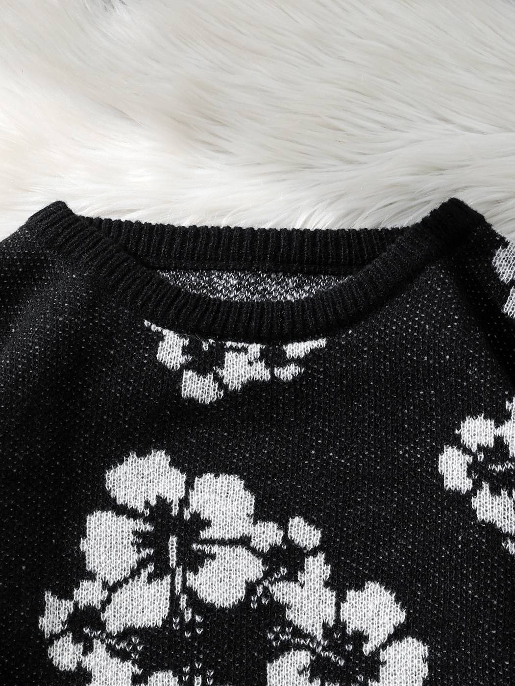 Pull-floral-geometrique-en-laine-polyester-a-manches-longues-et-col-rond-picture-3