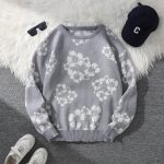 Pull-floral-geometrique-en-laine-polyester-a-manches-longues-et-col-rond-picture-6