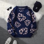 Pull-floral-geometrique-en-laine-polyester-a-manches-longues-et-col-rond-picture-7
