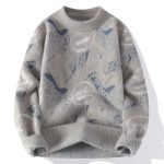 Pull-jacquard-en-maille-epaisse-a-motifs-decoratifs-et-finitions-cotelees-picture-5