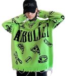 Pull-maille-oversize-streetwear-orne-de-symboles-punk-et-de-finitions-destructur-picture-4