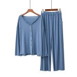 Pyjama-femme-en-coton-a-coupe-ample-et-bordures-ondulees-picture-10