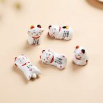 Repose-baguettes japonais en céramique en forme de chats maneki-neko