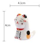 Repose-baguettes japonais en céramique en forme de chats maneki-neko