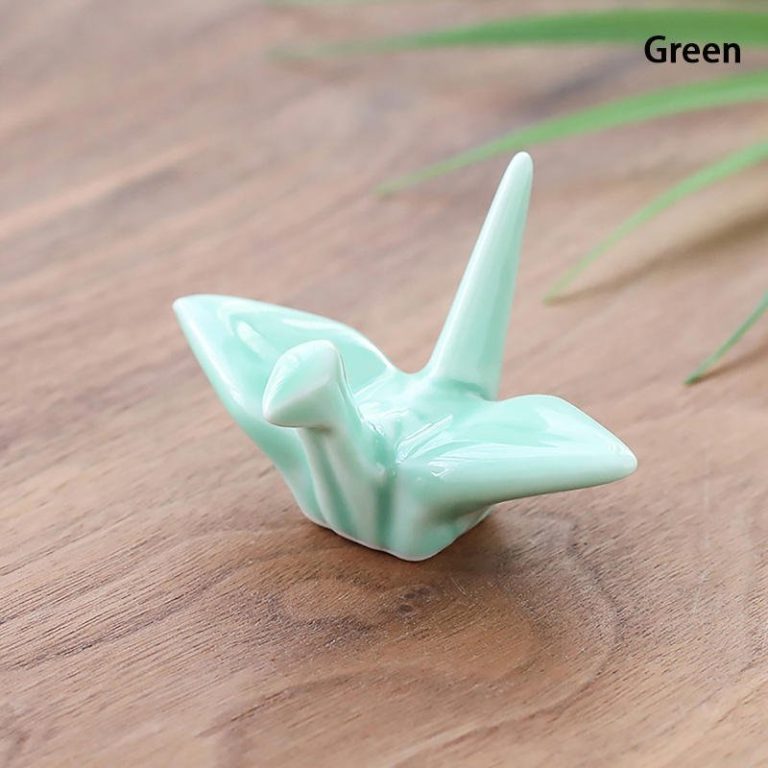 Repose-baguettes-japonais-en-porcelaine-en-forme-de-grue-en-origami-picture-5