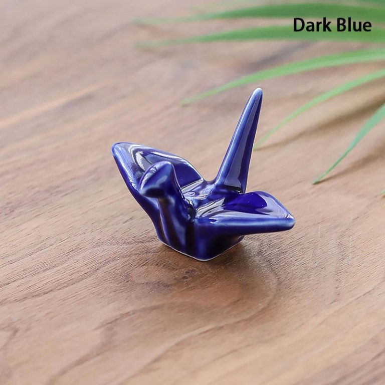 Repose-baguettes-japonais-en-porcelaine-en-forme-de-grue-en-origami-picture-9