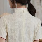Robe-chinoise-grande-taille-a-col-mandarin-et-fente-laterale-contrastante-picture-10