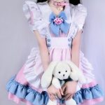 Robe-de-cosplay-maid-cafe-style-kawaii-a-tablier-blanc-et-serre-tete-avec-oreill-picture-2