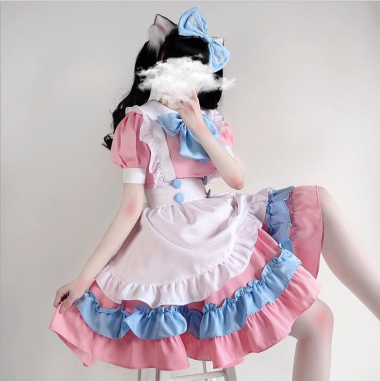Robe-de-cosplay-maid-cafe-style-kawaii-a-tablier-blanc-et-serre-tete-avec-oreill-picture-4