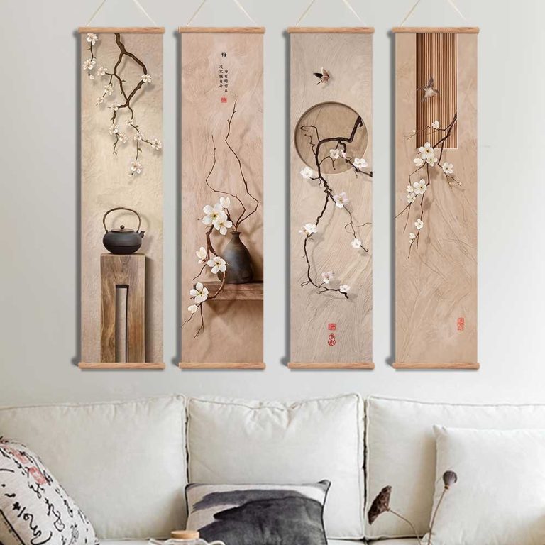 Rouleau-mural-asiatique-a-suspendre-pour-une-decoration-murale-zen-picture-1