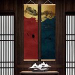 Rouleau-mural-japonais-sur-toile-avec-motifs-de-grue-et-de-fleurs-de-cerisier-picture-3