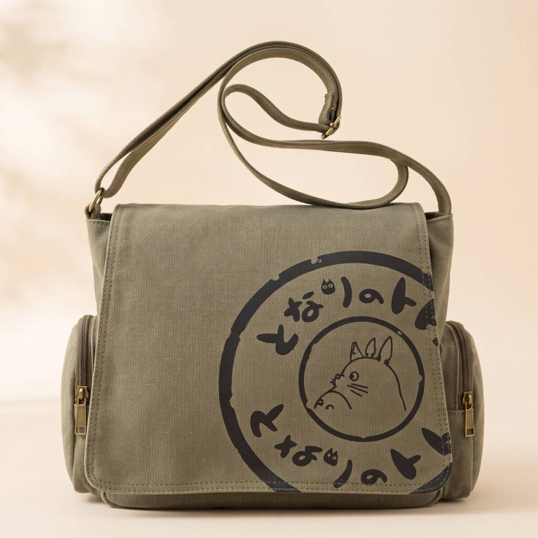 Sac-a-bandouliere-en-toile-kaki-avec-motif-japonais-miniature-2