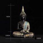 Statue-bouddha-interieur-en-resine-ornee-de-motifs-dores-picture-2