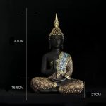 Statue-bouddha-interieur-en-resine-ornee-de-motifs-dores-picture-5