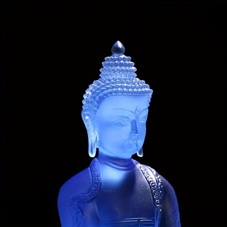 Statue-de-bouddha-medecine-en-resine-translucide-bleue-avec-tige-de-lotus-sculpt-picture-3