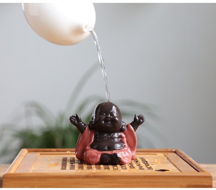 Statuette-moine-bouddhiste-en-ceramique-emaillee-pour-decoration-zen-picture-10
