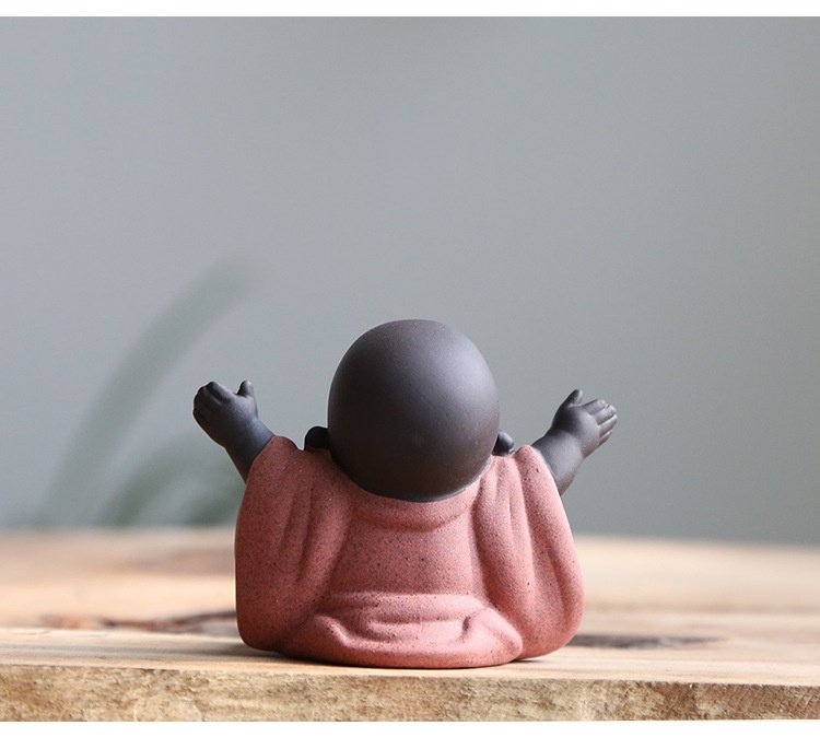 Statuette-moine-bouddhiste-en-ceramique-emaillee-pour-decoration-zen-picture-9