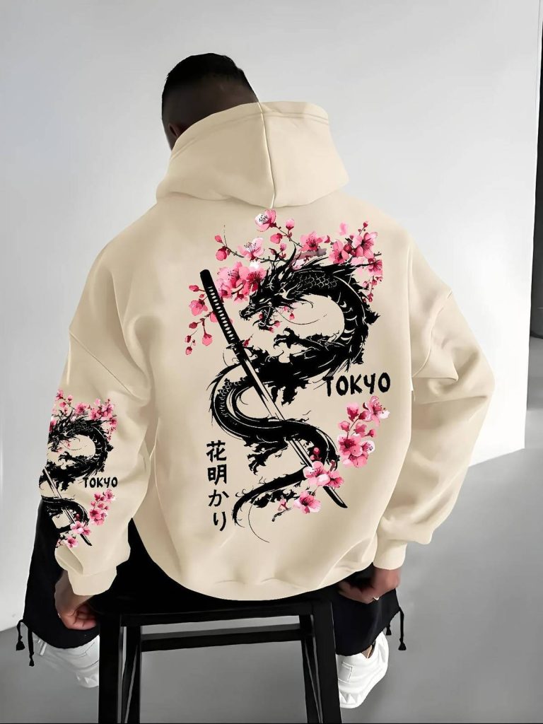 Sweat-a-capuche-streetwear-japonais-avec-dragon-katana-et-fleurs-de-cerisier-picture-4