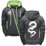 Sweat-a-capuche-zippe-asymetrique-orne-dun-dragon-japonais-au-dos-picture-5