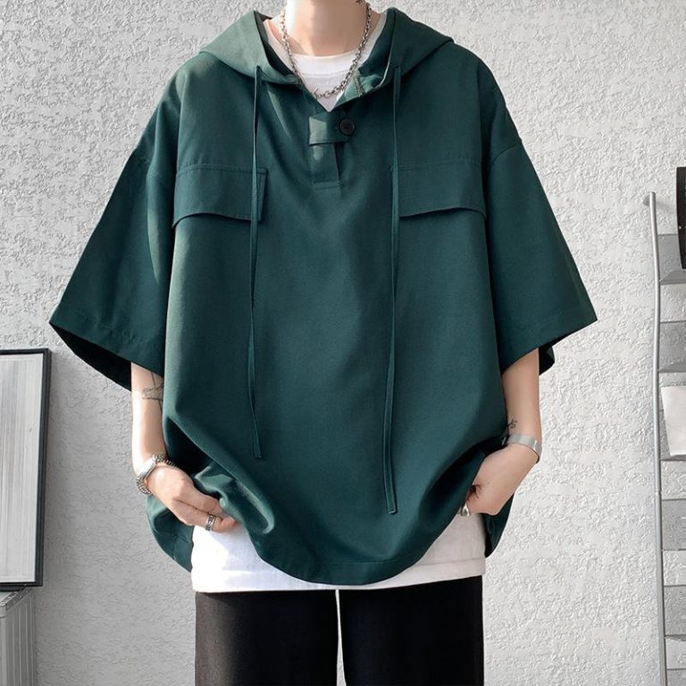 Sweat-leger-a-capuche-oversize-avec-manches-kimono-et-fermeture-asymetrique-picture-3