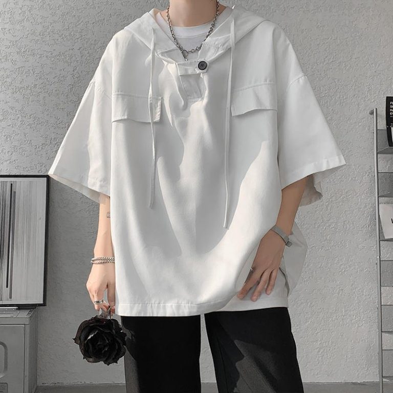 Sweat-leger-a-capuche-oversize-avec-manches-kimono-et-fermeture-asymetrique-picture-4