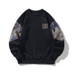 Sweat-noir-oversize-streetwear-a-manches-longues-avec-imprime-doursons-en-peluch-picture-2