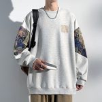 Sweat-noir-oversize-streetwear-a-manches-longues-avec-imprime-doursons-en-peluch-picture-3