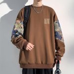 Sweat-noir-oversize-streetwear-a-manches-longues-avec-imprime-doursons-en-peluch-picture-5