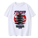 T-shirt-Tokyo-en-modal-avec-skyline-soleil-rouge-et-branches-de-cerisiers-en-fle-picture-3