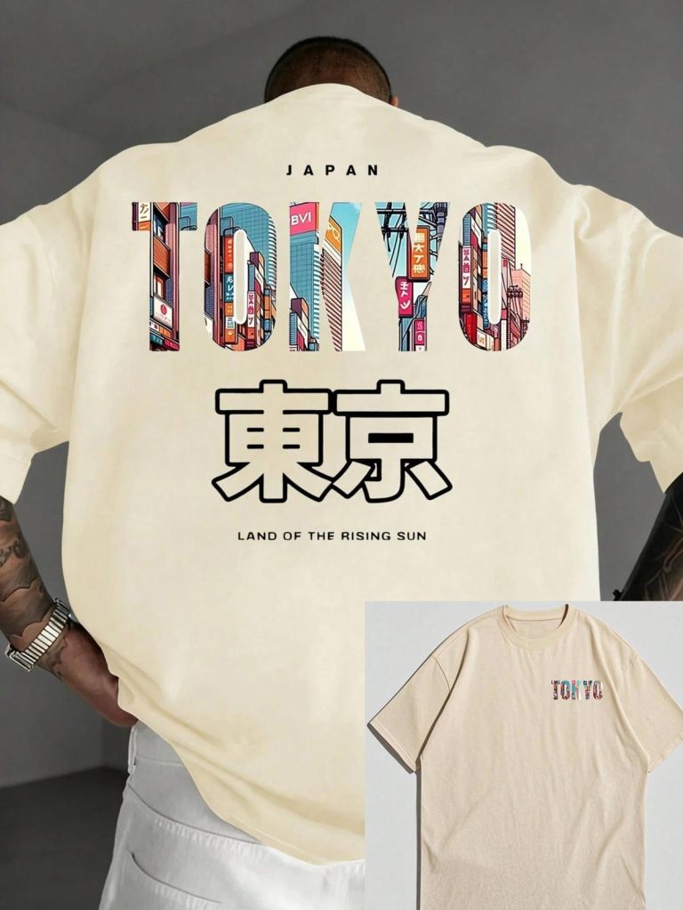 T-shirt-Tokyo-femme-en-coton-a-imprime-urbain-japonais-picture-1