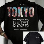 T-shirt-Tokyo-femme-en-coton-a-imprime-urbain-japonais-picture-2