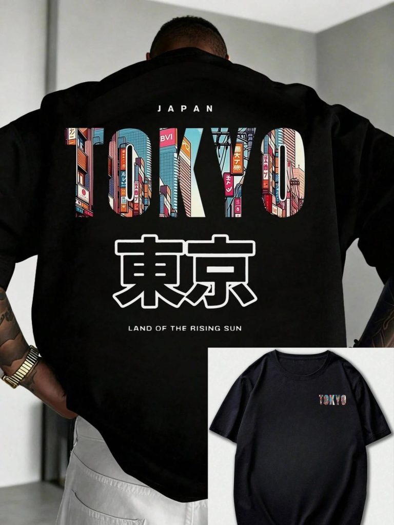 T-shirt-Tokyo-femme-en-coton-a-imprime-urbain-japonais-picture-2